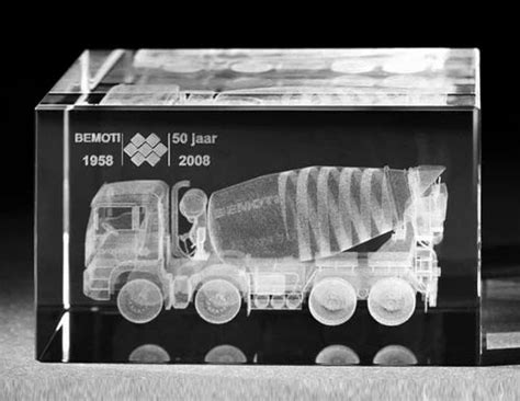 3D Laser Engraved Crystal Cubes - 3D Laser Engraving Buildings & Campus ...