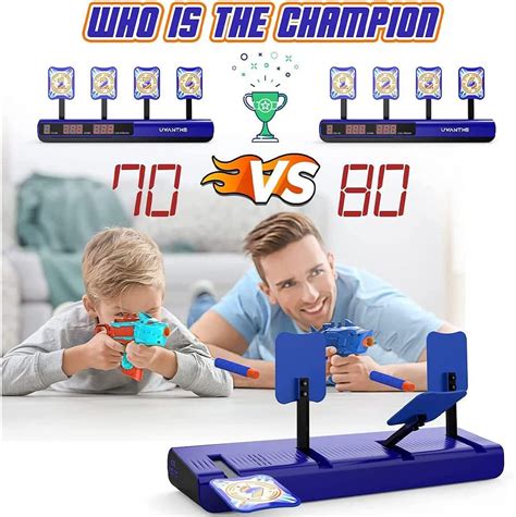 Buy Electronic Shooting Target with 2 Foam Blaster Toy, Scoring Auto ...