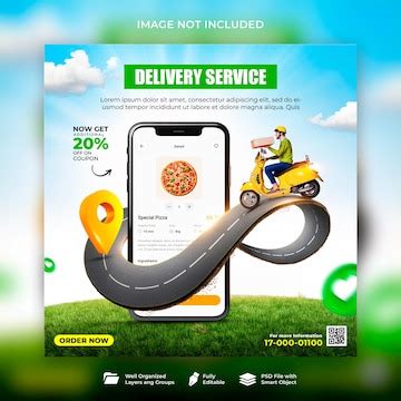 Creative online product delivery service social media and instagram ...