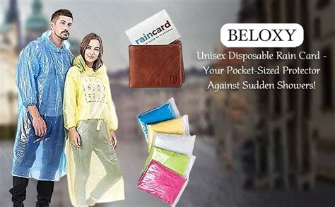 Buy BELOXY Unisex Disposable Rain Card for Emergency Use | Waterproof ...