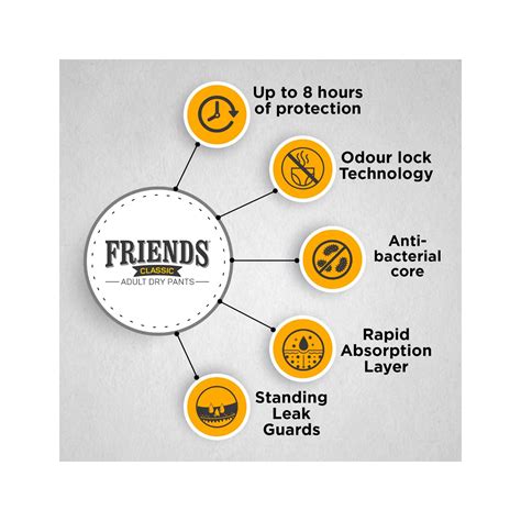 Friends Classic Adult Diapers, Pant Style, 8 Hours Protection – Large ...