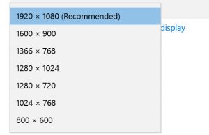 Screen Resolution for Windows 10 的图像结果
