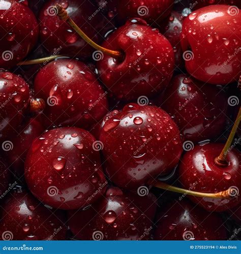 Cherries In Water. Cherry In Water Splash. Cherry On Black Royalty-Free ...