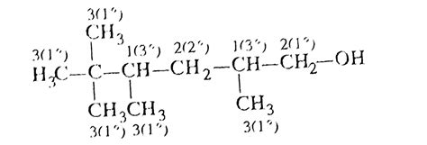 Number of primary, secondary and tertiary hydrogen in the following are ...