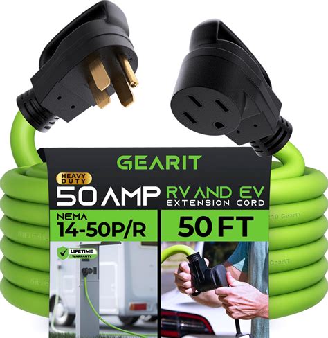Amazon.com: GearIT 50-Amp Extension Cord for RV and EV (50 Feet) 4 ...