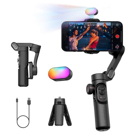 Buy AOCHUAN3-Axis Gimbal Stabilizer for , Gimbal w/RGB Magnetic Fill ...