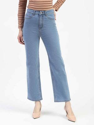 Buy Madame Light Blue Straight Fit Cotton Jeans (26) Online