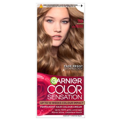 Garnier Color Sensation 7.0 Delicate Opal Blonde Permanent Hair Dye ...