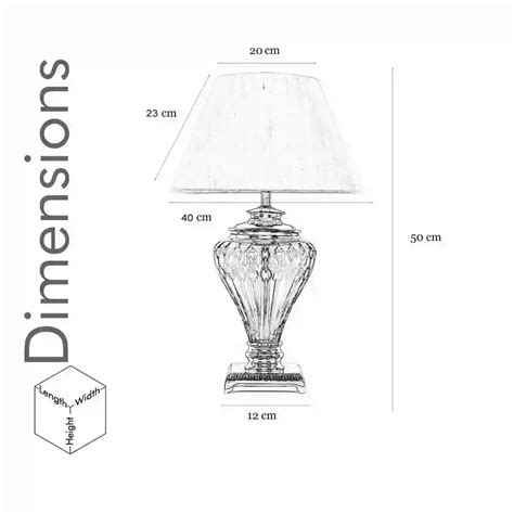 MILLETT Fusion Smoke Glass Table Lamp With White Cotton Shade – KAPOOR ...