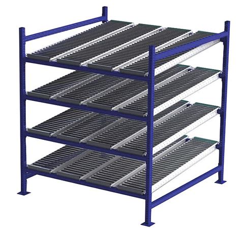 Unex Flow Cell Starter Gravity Flow Rack, 60 in D, 60 in W, 4 Shelves ...