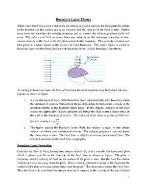8. Turbulent flow - Turbulent Flow in Pipes Most of real flow in pipes ...