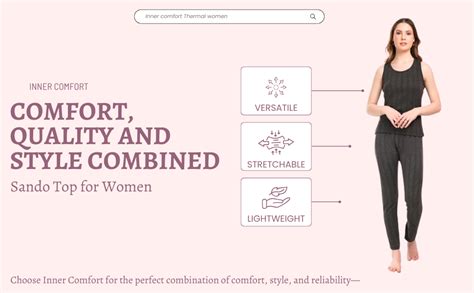INNER Comfort Thermal Sando Top for Women | Wool Fabric Thermal Top ...