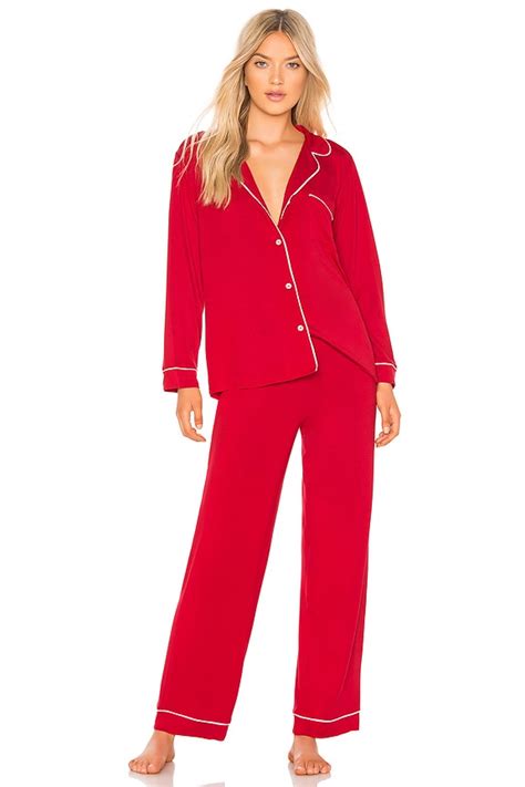 eberjey Gisele Long PJ Boxed Set in Cherry & Ivory | REVOLVE