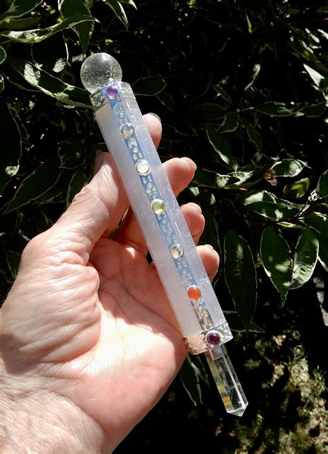 Selenite Crystal Chakra Wand | Align and Clear Chakras and Aura