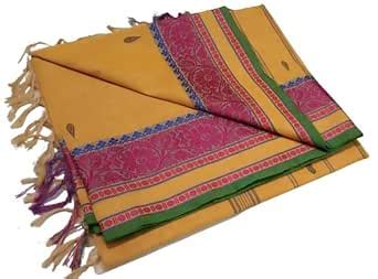 Buy Women's Chettinad Cotton Saree - Fancy Thread Border 100 counts ...