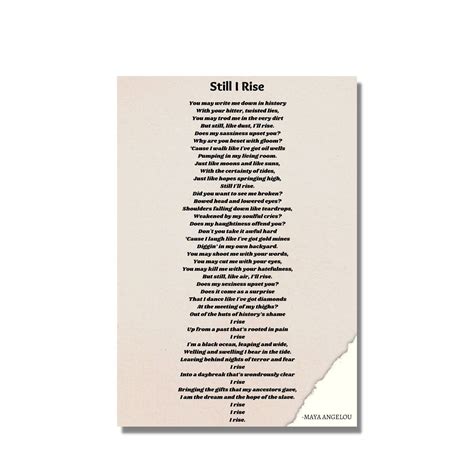 Still I Rise Poem By Maya Angelou Poems Wall Poster | Desertcart SINGAPORE