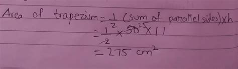 The sum of two parallel sides of a trapezium is 50cm and perpendicular ...