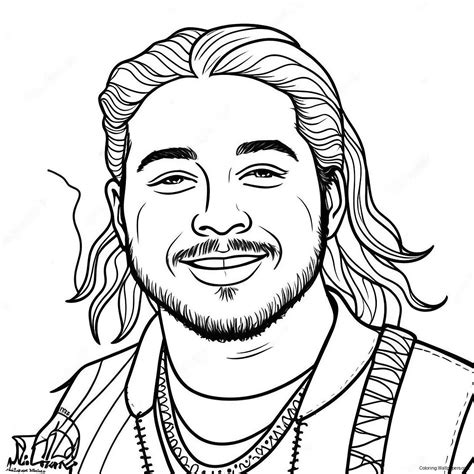 Post Malone Coloring Page (53403-42252)