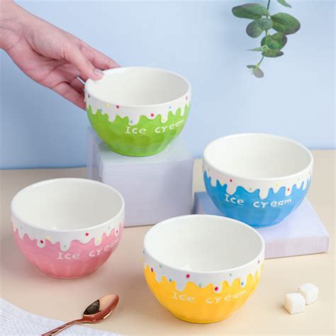 Blue Strawberry Ice Cream Bowl 400 ml Online - Premium Snack Bowl ...