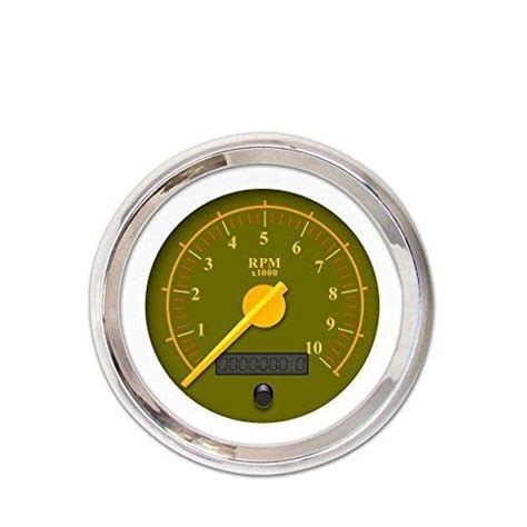 Aurora Instruments 4896 Omega Olive Metric Speedometer Gauge (Yellow ...