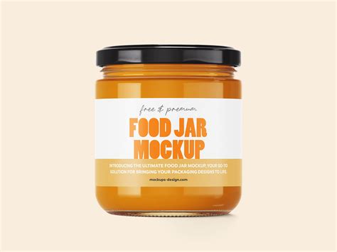Jam / Pickle Food Jar Mockup | Free PSD Templates