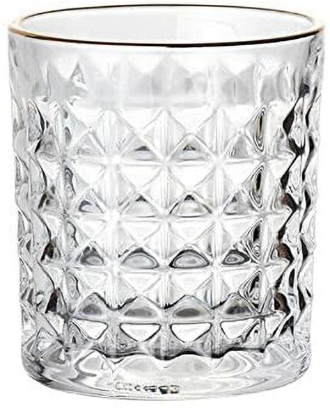 Crystal Clear Diamond Cut Whiskey Glass - Luxury Glass Set Perfect ...