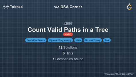 Count Valid Paths in a Tree - DSA Problem | Talentd