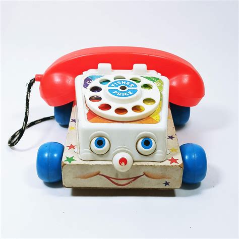 Vintage Fisher Price Chatter Telephone Pull Toy 747 Wooden - Etsy ...