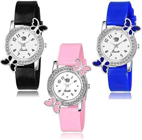 SWADESI STUFF Peacock Metal Strap Bangle Watch for Women & Girls- Combo ...
