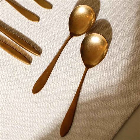 Elio Serving Spoon Set Of 2 Gold – Home4u