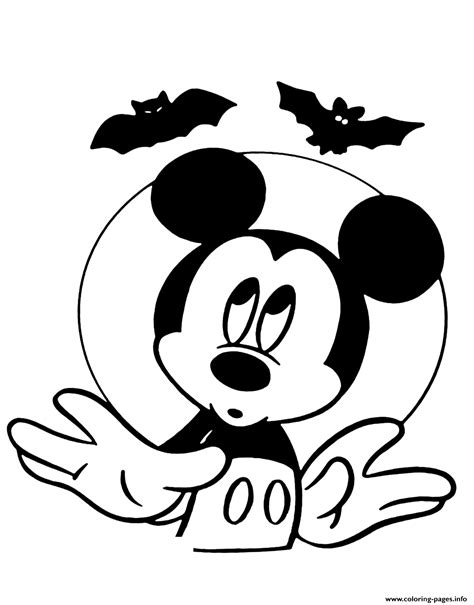 Mickey Mouse Halloween Printable Coloring Pages - Printable Templates