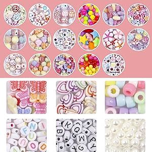 ASFunClub Art And Craft Kit Beads Set For Diy Jewelry Making Beads For ...
