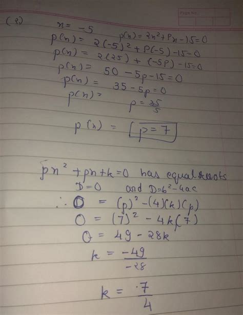 1) if -4 is a root of the equation x^2 + Px - 4 = 0 and the equation x ...