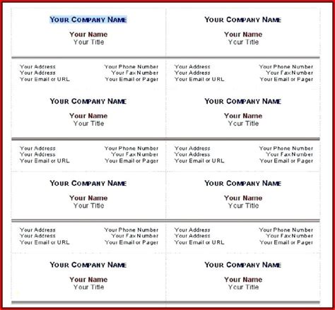 Free Microsoft Word Business Card Template 的图像结果