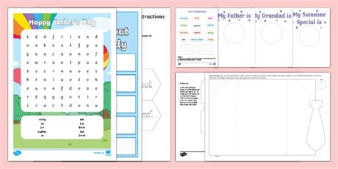 Father's Day Cards Activity Pack (teacher made)