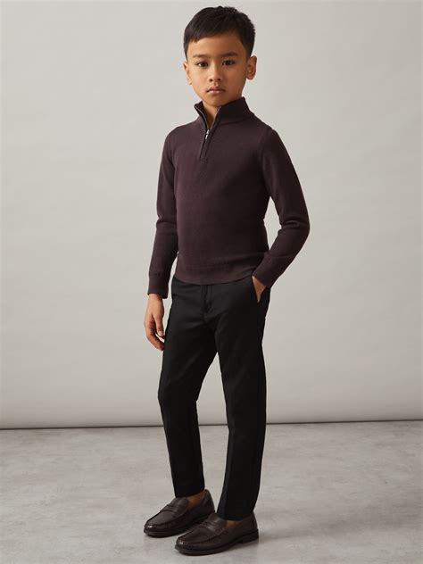 Reiss 3-9 yrs Slim-Fit Cotton-Blend Chinos in Black - REISS