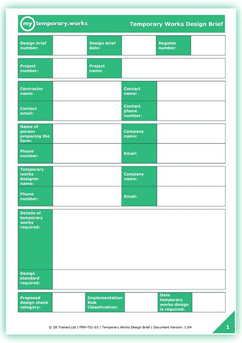Image result for Temporary Works Design Template