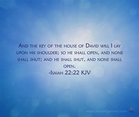 Isaiah 22:22 King James Version | King james version, Psalms, Kjv