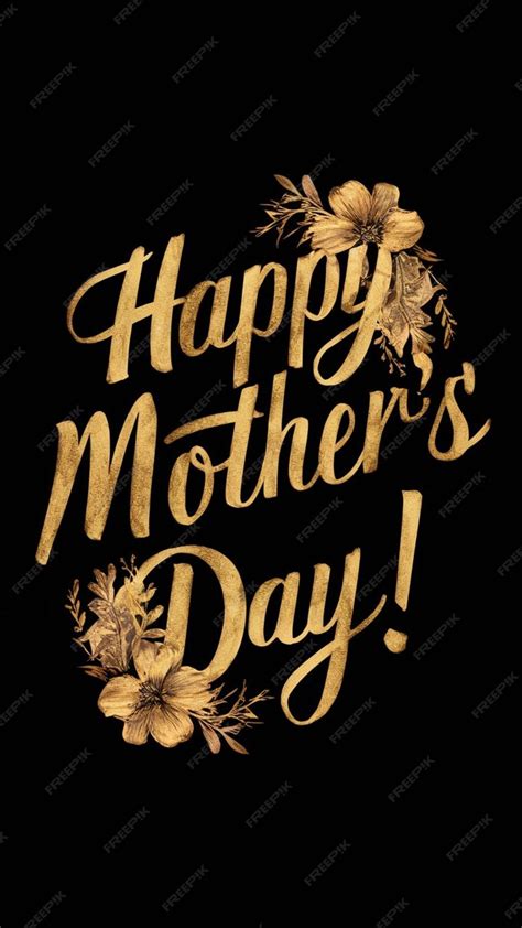 A poster with a yellow background that says happy mothers day | Premium ...
