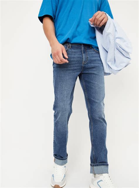 Buy Men Slim Fit Washed Jeans Online at just Rs. 999.0 - 1000014936184 ...