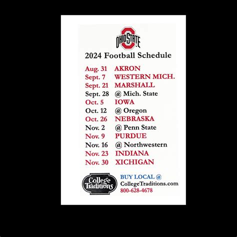 Free Printable Ohio State Schedule: 2024-2025 Season - Printables for ...