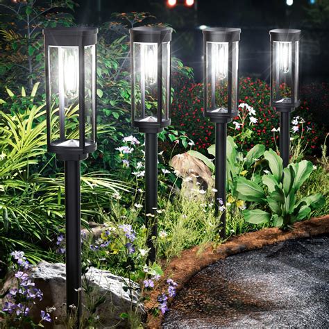 ALFIOT Solar Pathway Lights Outdoor,6 Pack Solar Lights Outdoor, IP65 ...