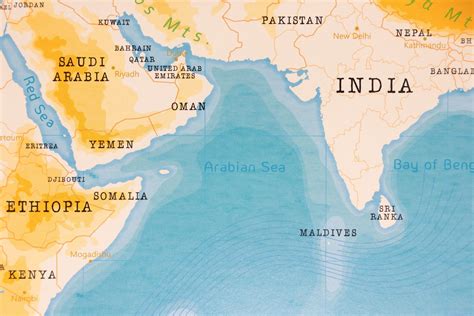 Arabian Sea Map: Countries and Facts | Mappr