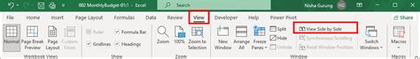 Image result for Excel Side-by-Side View