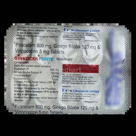 GINKOCER FORTE TABLET 10'S Price, Uses, Side Effects & Substitutes ...