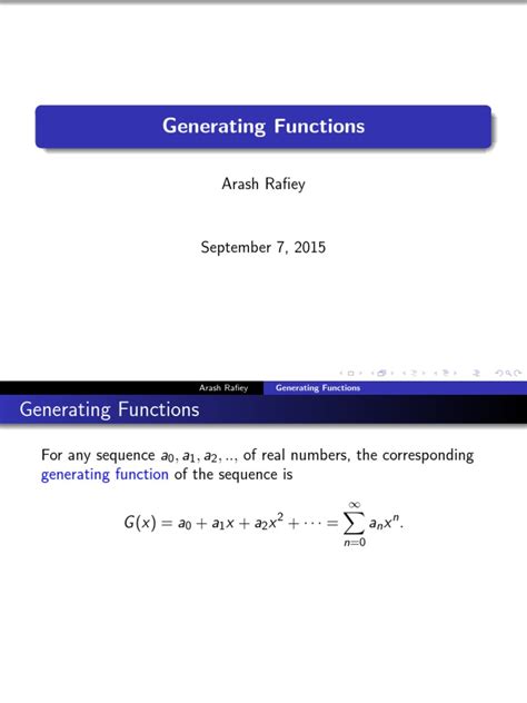 Generating Functions Discrete Mathematics 的图像结果