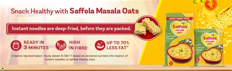 Saffola Masala Oats | Tasty Evening Snack| Healthy Snack| Curry&Pepper ...