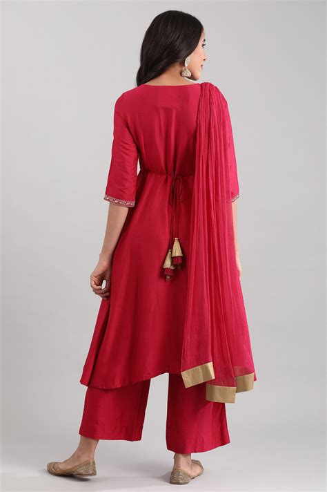 Buy Pink Round Neck Embellished kurta Set Online for Woman | Shop for ...