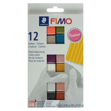 Полимерная глина запекаемая набор FIMO soft "Модные цвета", 12 цветов ...