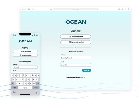 Responsive sign up form by Uliana Panchuk on Dribbble